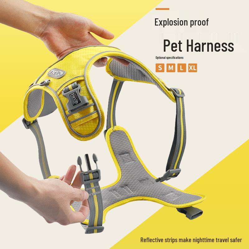 Pet Harness: Premium Nylon Anti-Shock Leash for Medium to Large Dogs