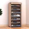 Multi-Layer Dustproof Metal Shoe Rack for Dorms and Storage
