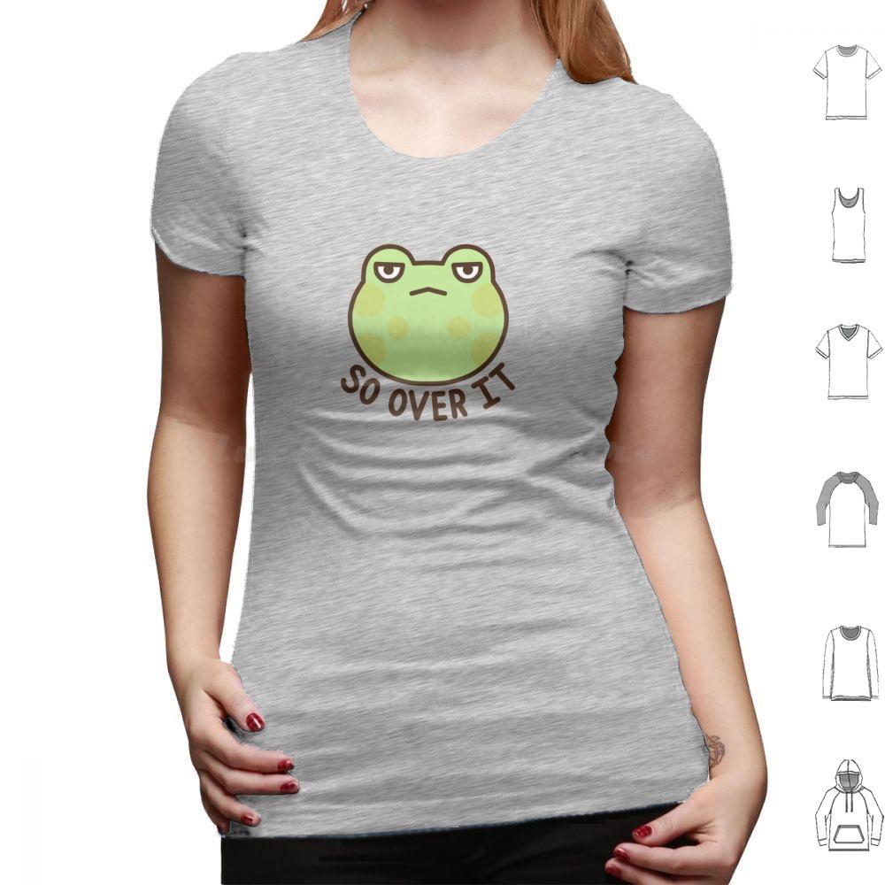 So Over It Frog T Shirt 6xl Cotton Cool Tee Frog Over It Meme Funny Frogs Cute Angry Animals Animal Green Goblincore
