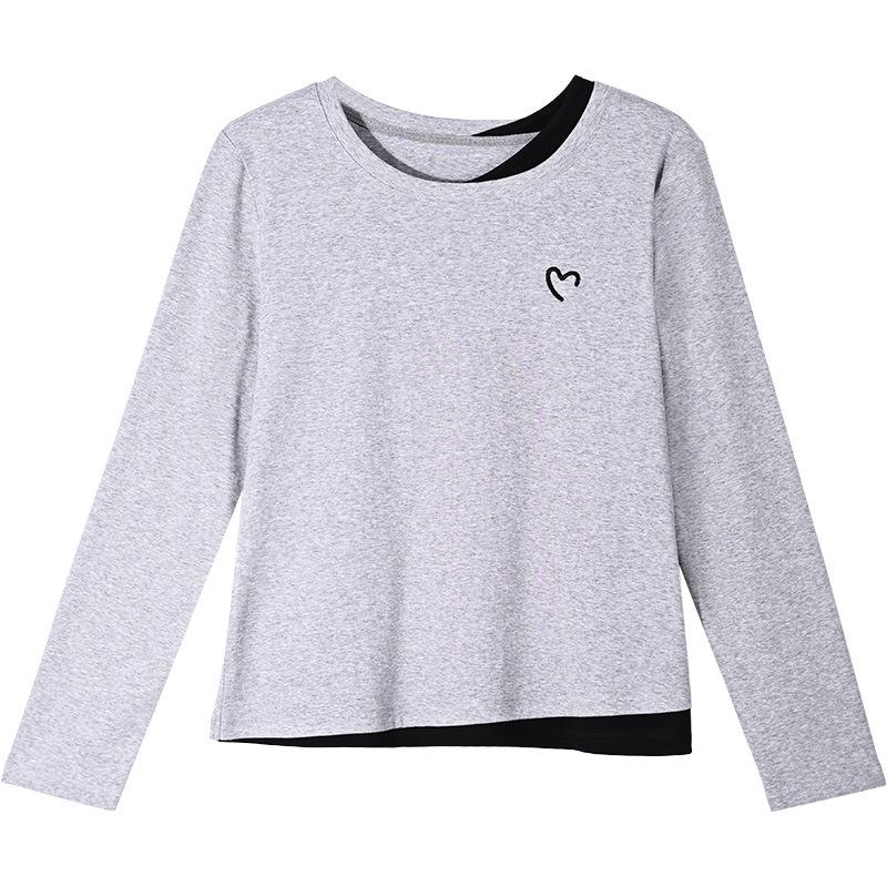 2026 Slimming Round Neck Long Sleeve Women's T-shirt - Stylish Base Layer for Spring & Autumn