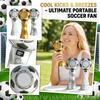 Handventilator mit Fußball-Thema und USB, Geeignet für den Schreibtischgebrauch, , Bürstenloser Motor.