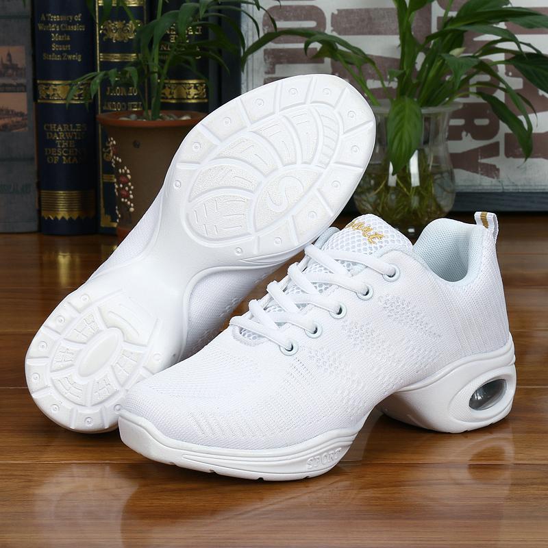 Women Dance Shoes Jazz Ballroom Dancing Comfortable Lady PU Soft Outsole Training Breathable Modern Tango Dance Sneakers