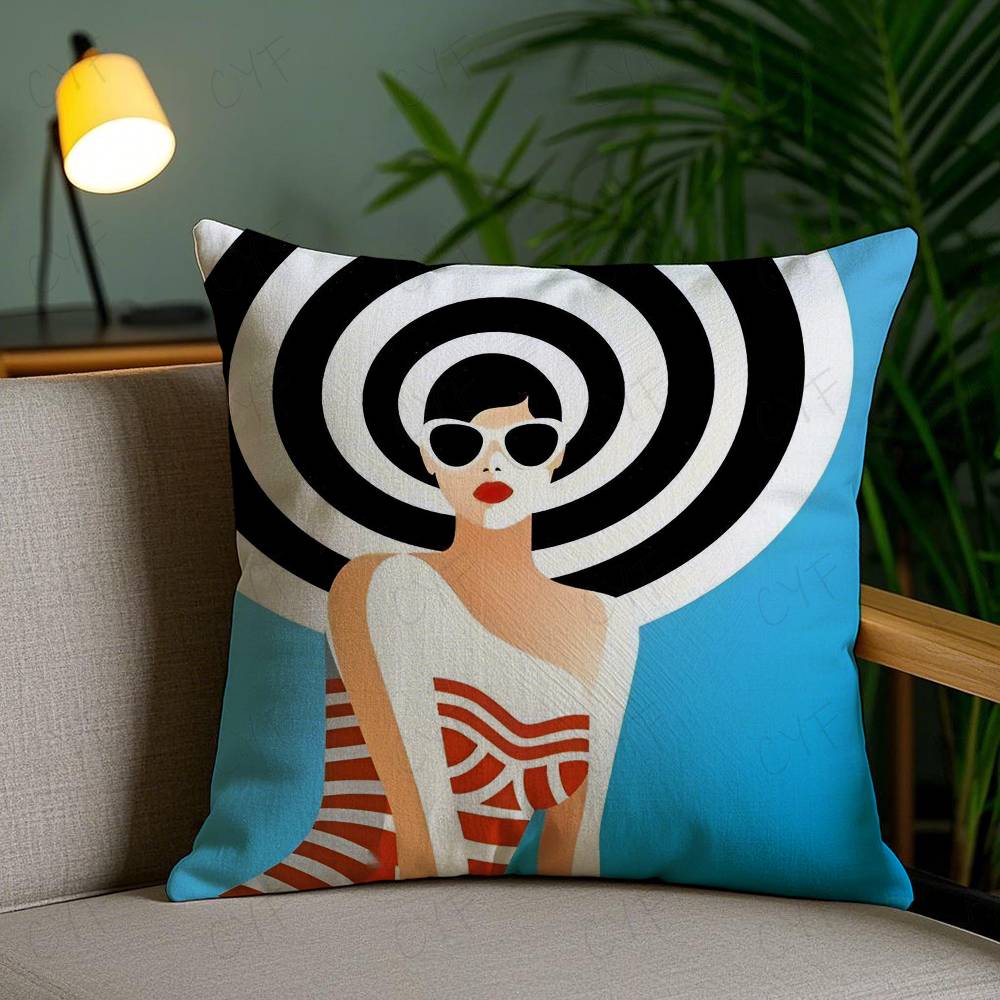 

M-Malika Favre Ant Vantage Simple Pillow Case Anti-dustmite Pillowcase Invisible zipper silky short plush Sofa cushion cover 16x16Inch