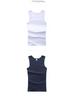 Men's Korean Style Slim Fit Cotton Square Collar Vest for Summer