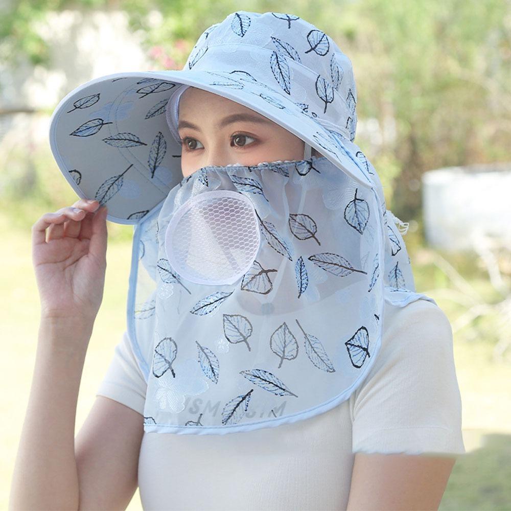 Sunscreen Bucket Hat Wide Brim Ponytail Hats New Tea Picking Cap  Outdoor