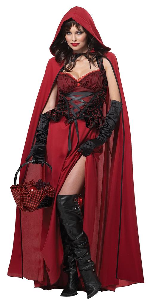 Dark Red Riding Hood Adult Costume Dark Red Riding Hood Adult Costume Halloween Medium Size