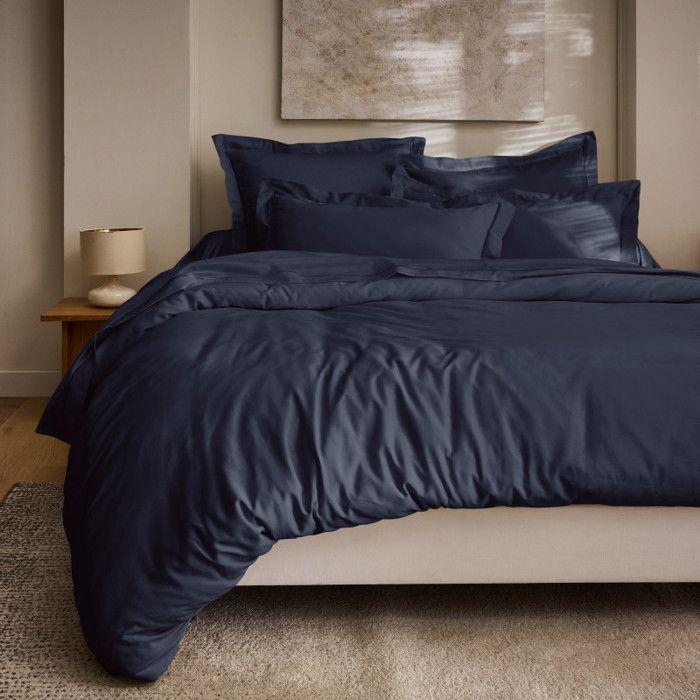 "Prestige" Duvet Cover 100% Combed Cotton Sateen 120 Threads/cm² Pure Cotton - Prestige Velvet Blue - Duvet Cover 240 X 22