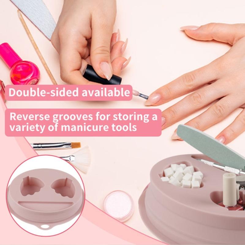 Delikatna Miska do Moczenia Rąk do Manicure Pedicure Antypoślizgowy Silikon Wodoodporny Pielęgnacja Paznokci Nail Art Łatwy w Transporcie