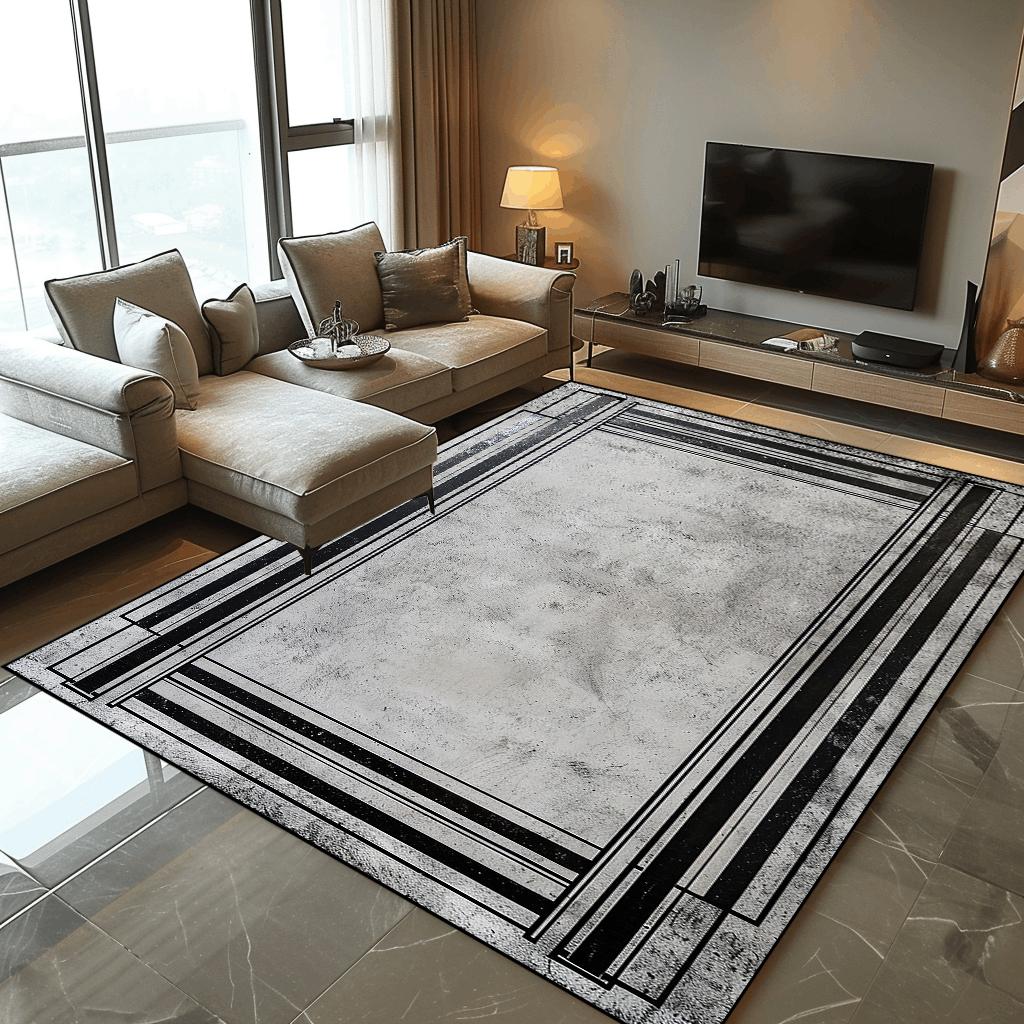 Modern Abstraction Rug Living Room Decoration Luxury Light Carpet Large Area Bedroom Comfortable Soft Mat Non-slip Lounge Rug
