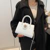 Solid color casual new crossbody fashion popular fashion retro texture winter portable small square bag women
