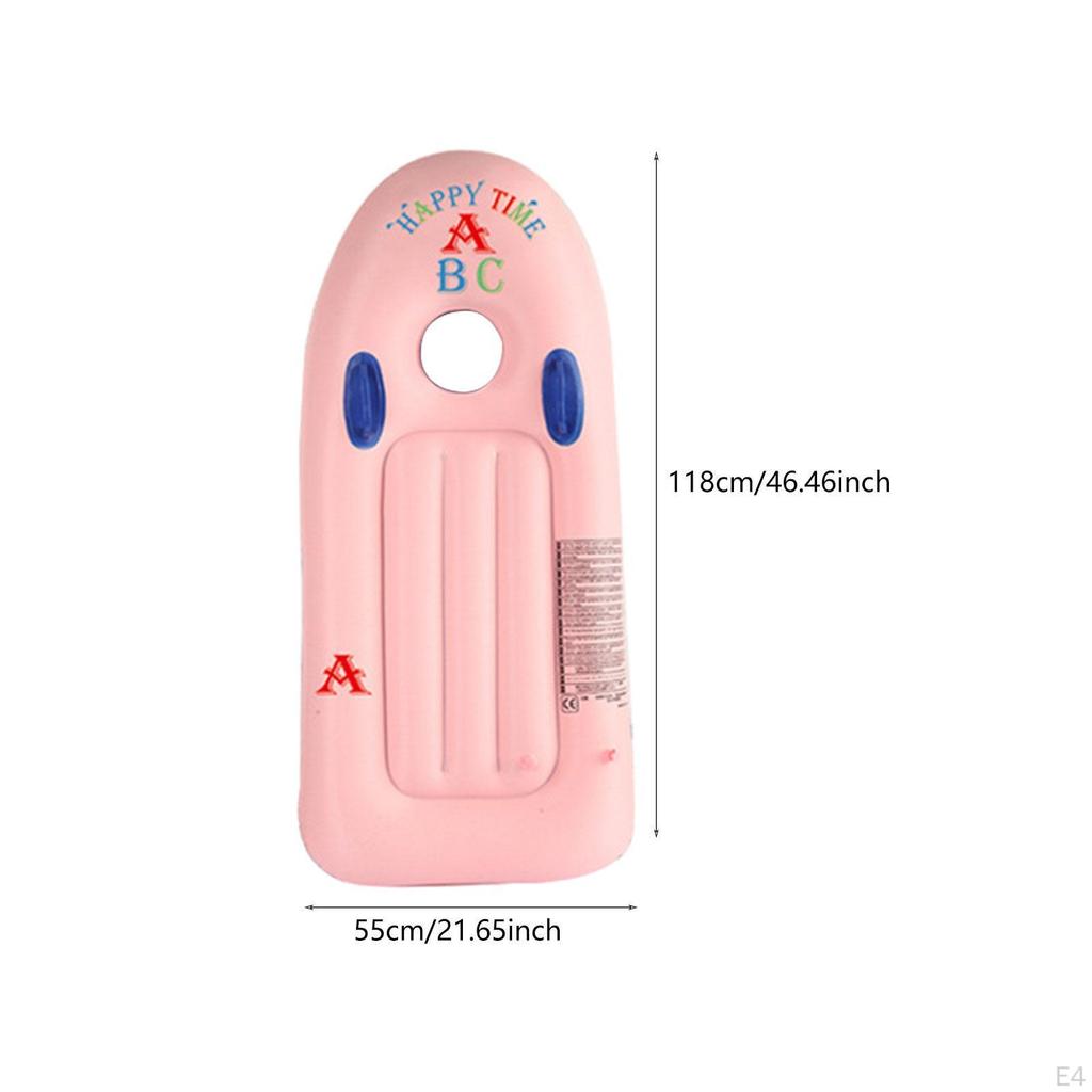 Kids Inflatable Surfboard Pool Raft Boys Girls Lightweight Surfing Body Board Water Float