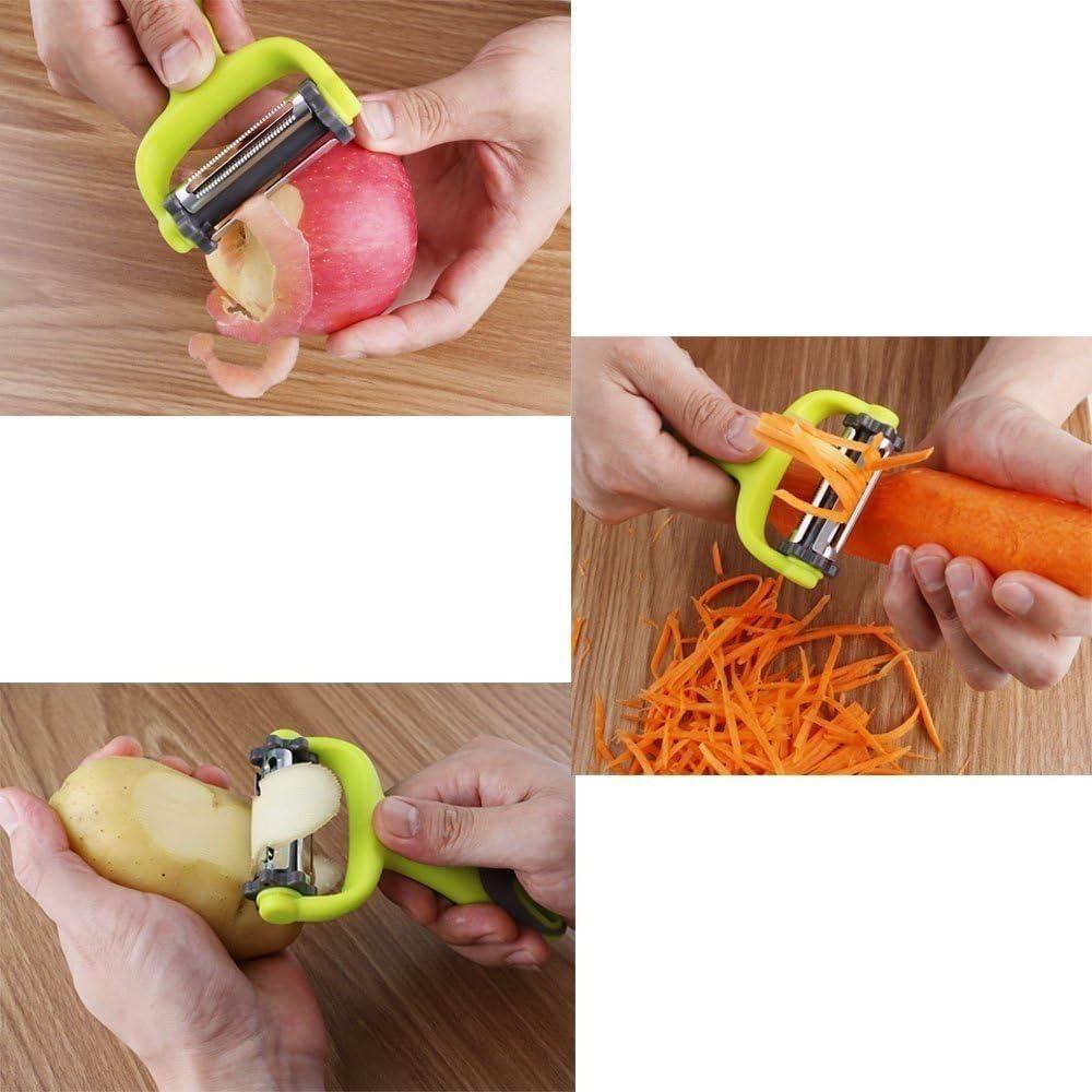 Multifunction Peelers 3 in 1 Peeler for Kitchen Julienne Peeler Serrated Peeler Carrot Potato Peeler Vegetable Tools