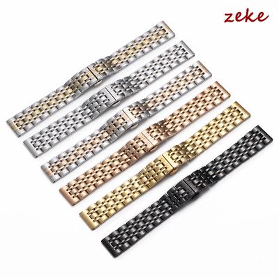 Massives Edelstahl-Armband 18mm 19mm 20mm 21mm 22mm Universelles Smartwatch-Ersatzarmband Armband Herren Business-Uhrenarmband Gürtel