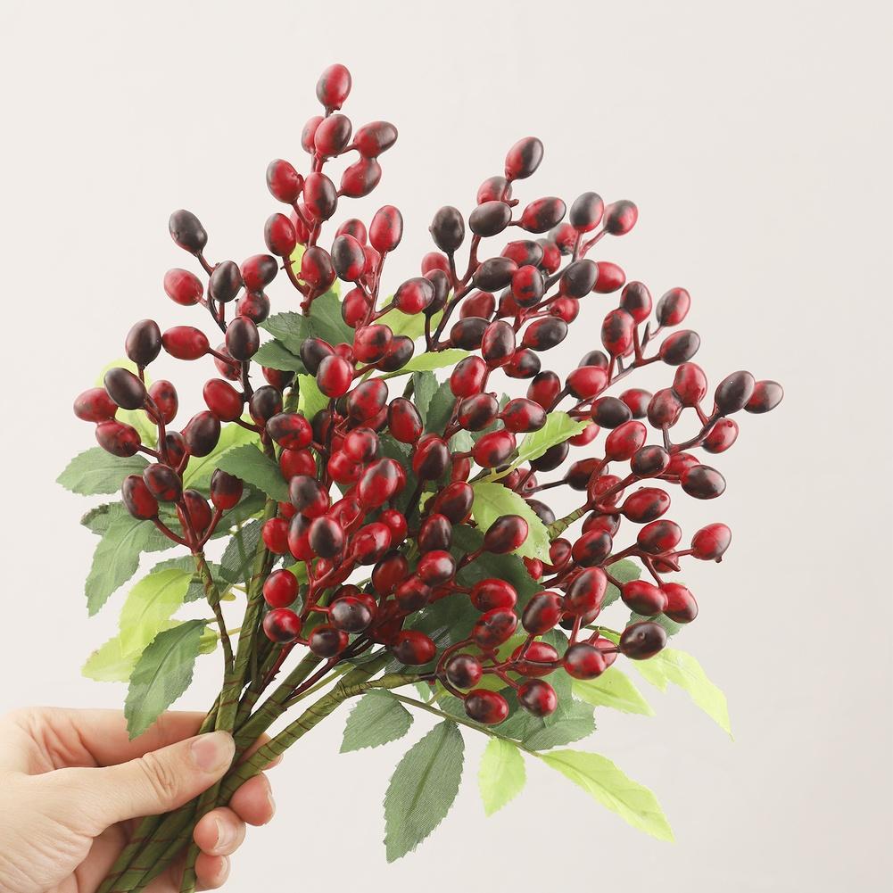 5 Pcs 138 Inch Faux Olive Branches with White Buds and Green Leaves for Mediterranean Style Wedding and For Home Decor