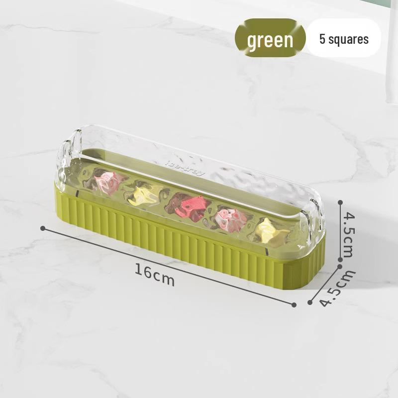 Mini Ice Cube Tray with Lid - Small Press Mold for Household Refrigerator Ice Storage