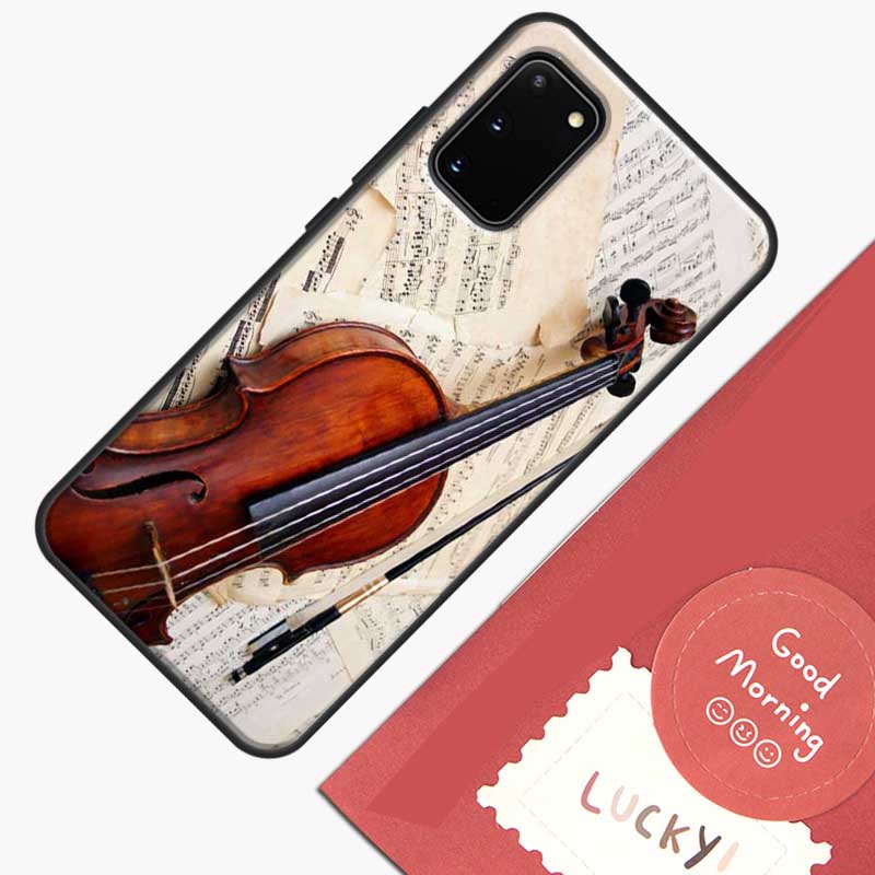 Elegant Violins Bow Sheet Music Phone Case For Samsung Galaxy S23 S26 Ultra S20 S21 S22 S24 S25 Plus S10 S25 FE Cover Shell