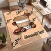Cozy Coffee (14) Personalized Name Office Carpet Stylish Decor for Living Room Bedroom Kitchen