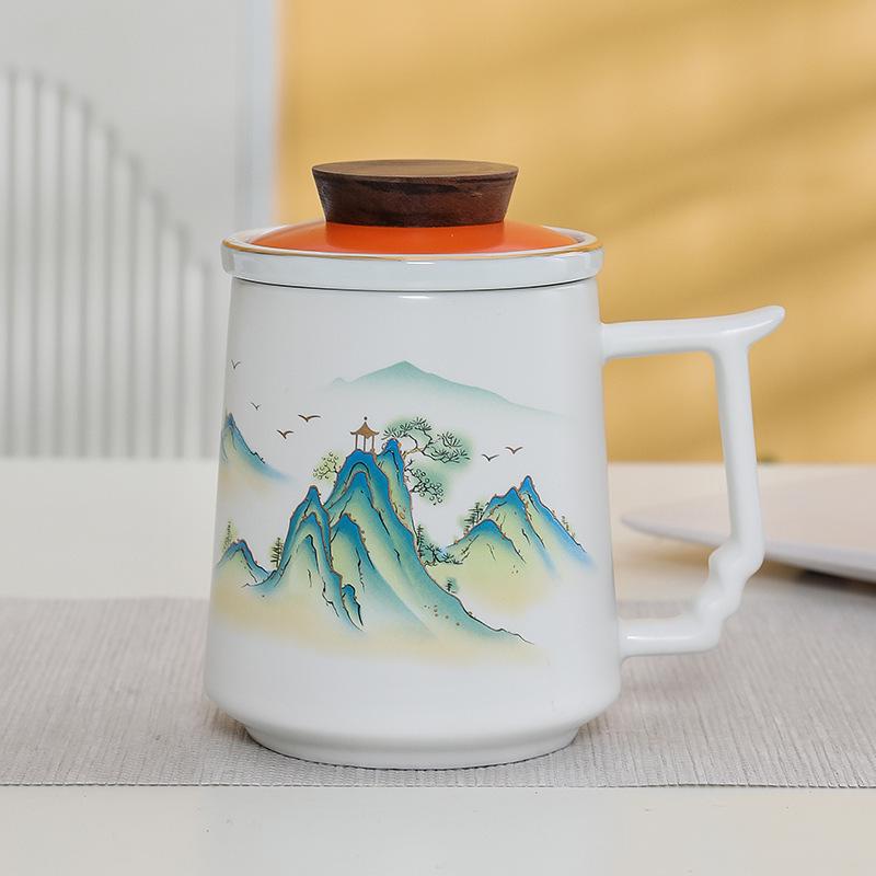 Premium Ceramic Mug with Custom Logo - Gift for Annual Company Event or Cultural Souvenir