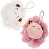 2-Piece Bath Sponge Set, Exfoliating Body Scrubber, Soft Shower Ball, Fun Body Scrubber for Women, Bath and Shower Sponge