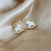 925 Sterling Silver Year of the Horse Diamond-Inlaid Earrings: Light Luxury Chinese Style Fashion Accessories for Women