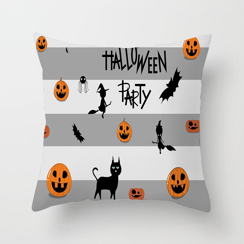 New Halloween Peach Skin Pillow Cover Festive Home Sofa Pillow Cover