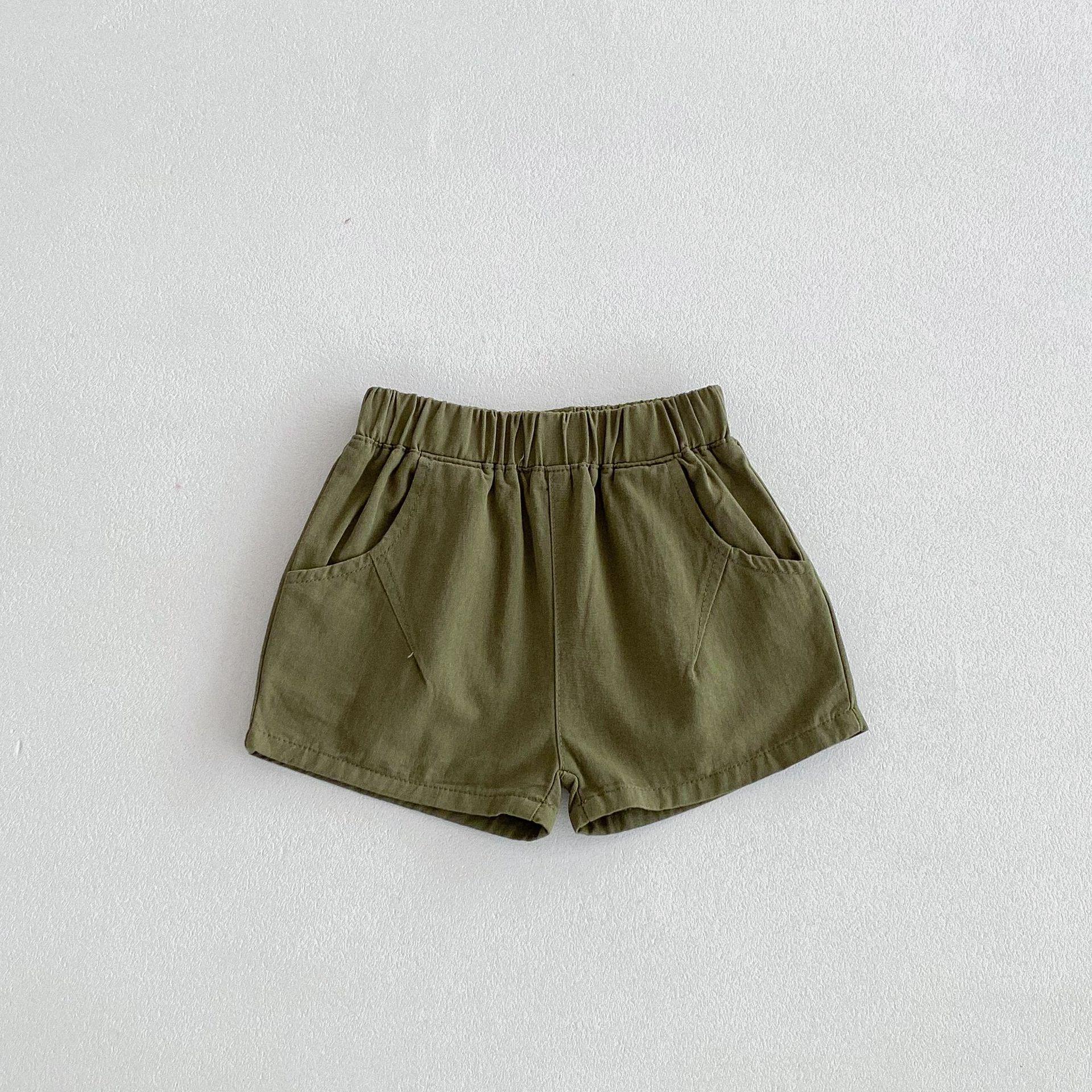 

Детские шорты в корейском стиле ярких цветов - 7 цветов, легкие и модные 120cm зелёный