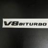 Car 3D Black Logo V8 BITURBO Emblem Car Fender Badge For Mercedes Benz C63 G63 E63 S63 W222 W223 W213 W212 W205 W204 Accessories MU8