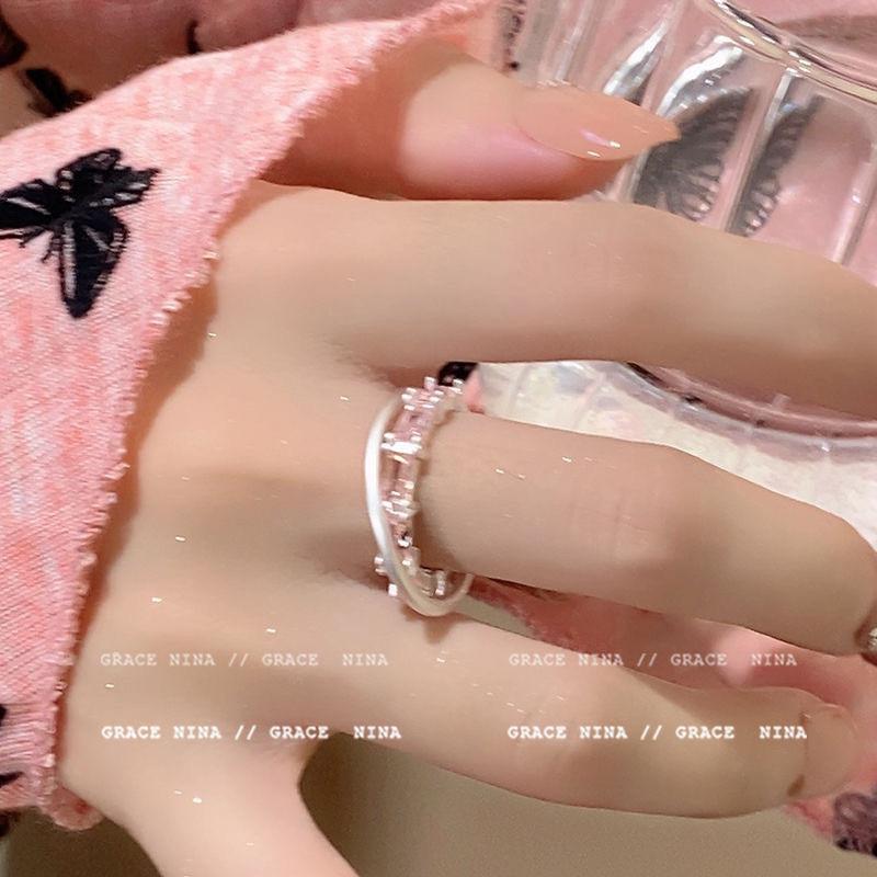 Inspired Fashionable Korean Zircon Ring Set With Multiple Color Options For Women Modern