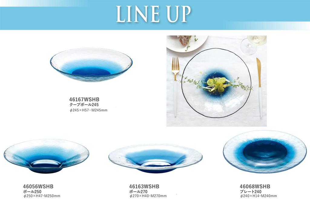 Toyo Sasaki Glass FUTAE Double Coupe Ball Made In Large Round Glass 46167WSHB 245, Japan, Platter, Plate, Dish, Tableware,