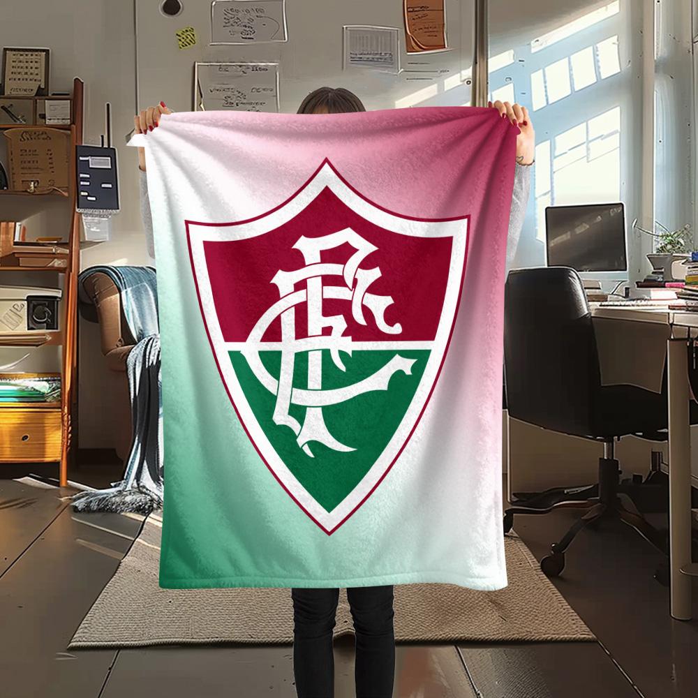 Fluminense Football Club Flanelldecke mit Aufdruck, Hohe Qualität, Bequem für alle Jahreszeiten, Heimdekoration, Wärme und Komfort