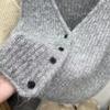 Women's V-Neck Sleeveless Knit Cardigan Vest - Versatile Autumn/Winter Layered Sweater