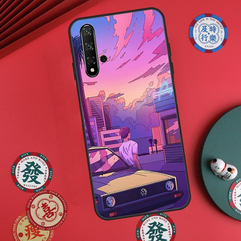 JDM Vaporwave Glitch Anime For Huawei Nova 5T 9 10 SE 7i 8i 11i 12i Y73 Y72 Y61 Y91 Y60 Y70 Y90 P20 P30 P40 Lite Case