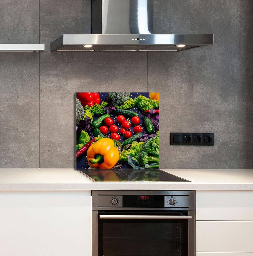 PANEL SZKLANY DO KUCHNI 65x60 Warzywa
