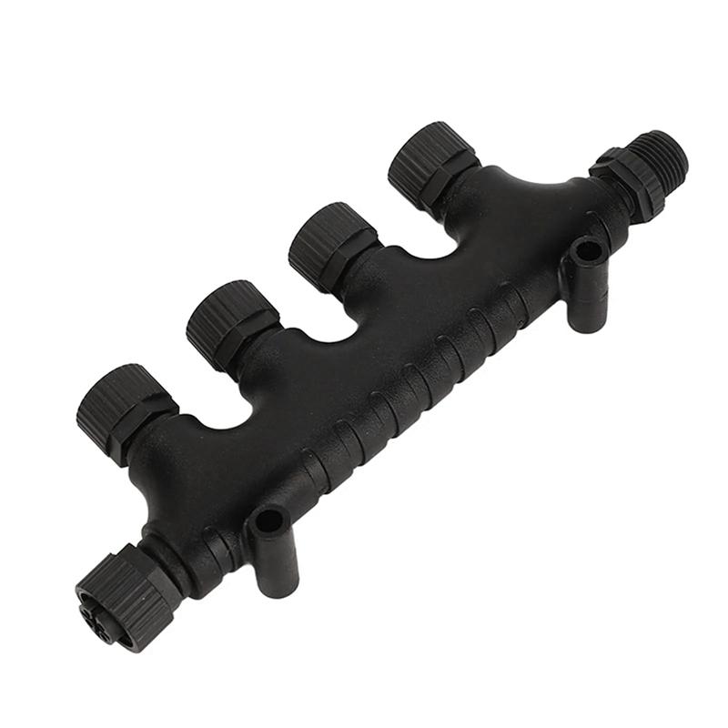 M63K - Для Т-коннектора NMEA 2000, 6 портов, Т-образный, стартовый комплект NMEA 2000, стартовый комплект с Т-коннектором чёрный