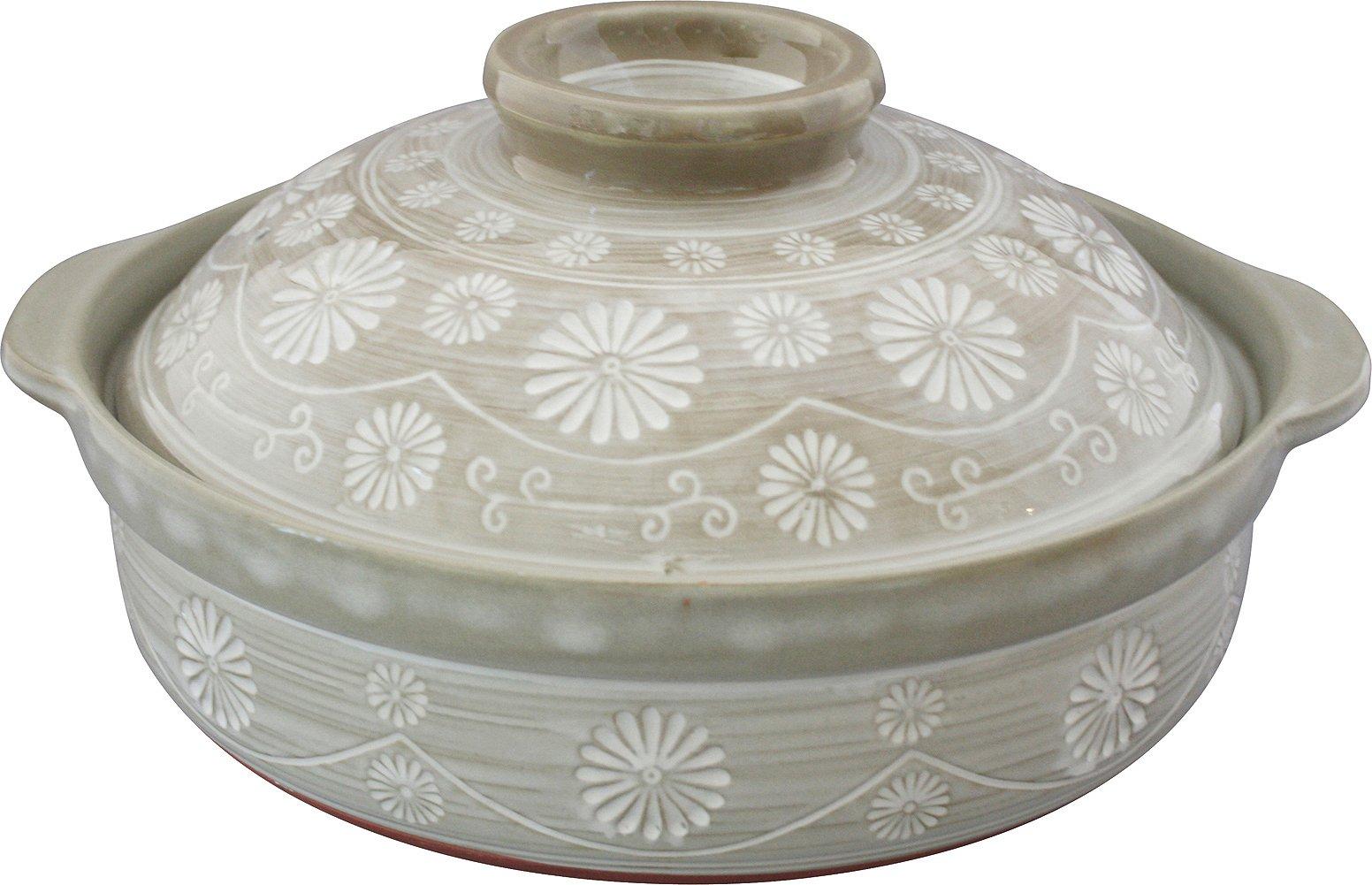 

Banko ware Isuzu kiln earthen pot 10 for people Mishima No. 4-5 бежевый