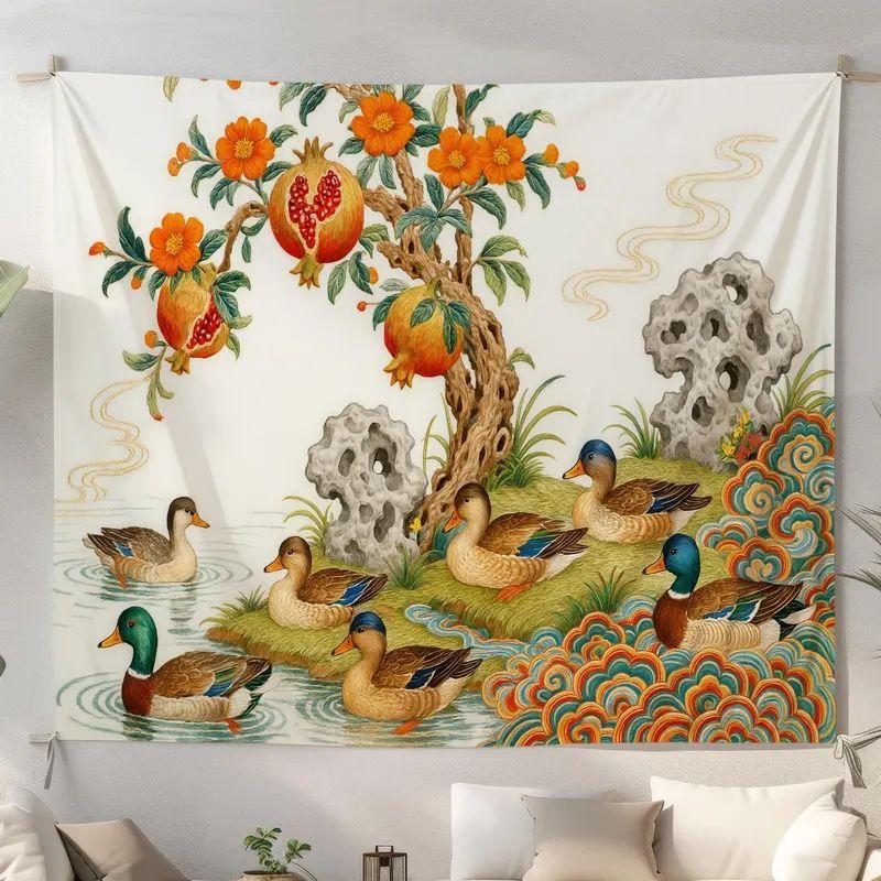 Traditional Chinese Oriental Duck Tapestry 75x100