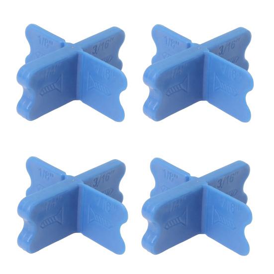 

4Pcs Deck Spacer Tool 4 Thickness 1/16 1/8 3/16 1/4-Inch PVC Hardwood Pressure Treated Composite Decking Board Spacing Gap Tools 4pcs синій