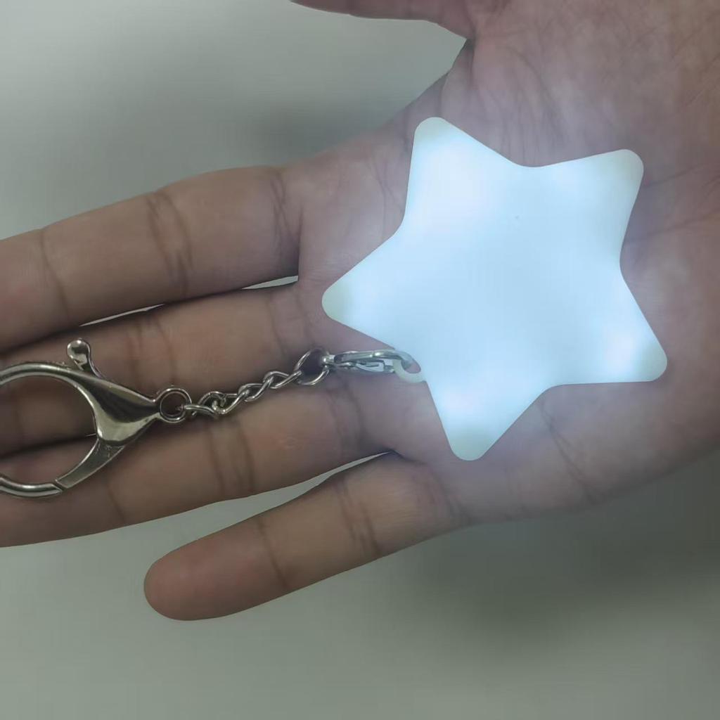 Heart-Shaped USB Rechargeable Touch Light Pendant Backpack Gift