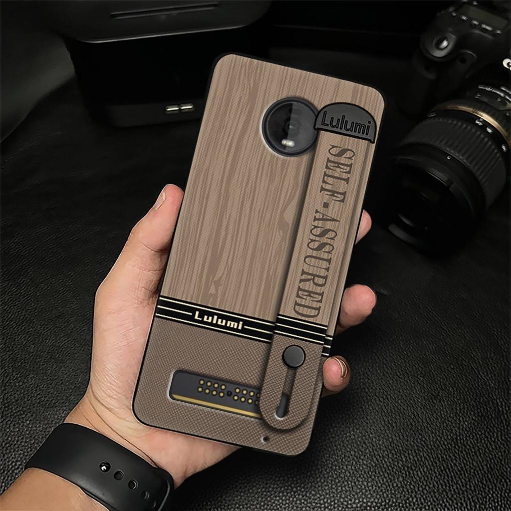 Simple Wrist Strap Phone Case For MOTO Z4 Play Fashion Design Back Cover Plain Color Personality Dirt-resistant Commerce