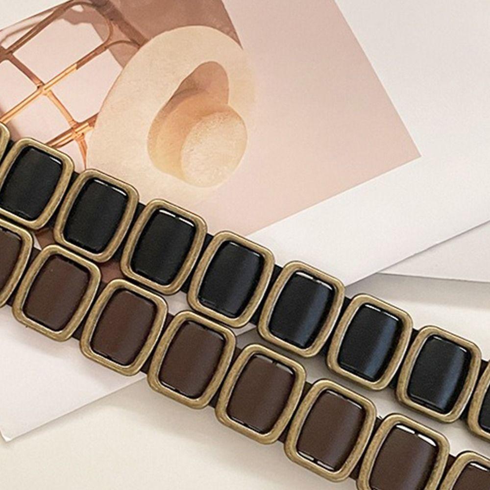 Pu Leather Waist Belt American Dress Jeans Belt Fashionable Women's Belt  Spicy Girls