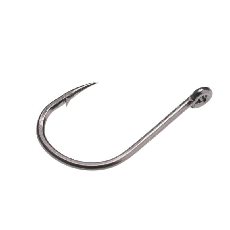 100Pcs/Box High Carbon Steel Fish Hook Durable High Strength Barbed Fishing Hooks With Ring For Carp Fishing Accessories