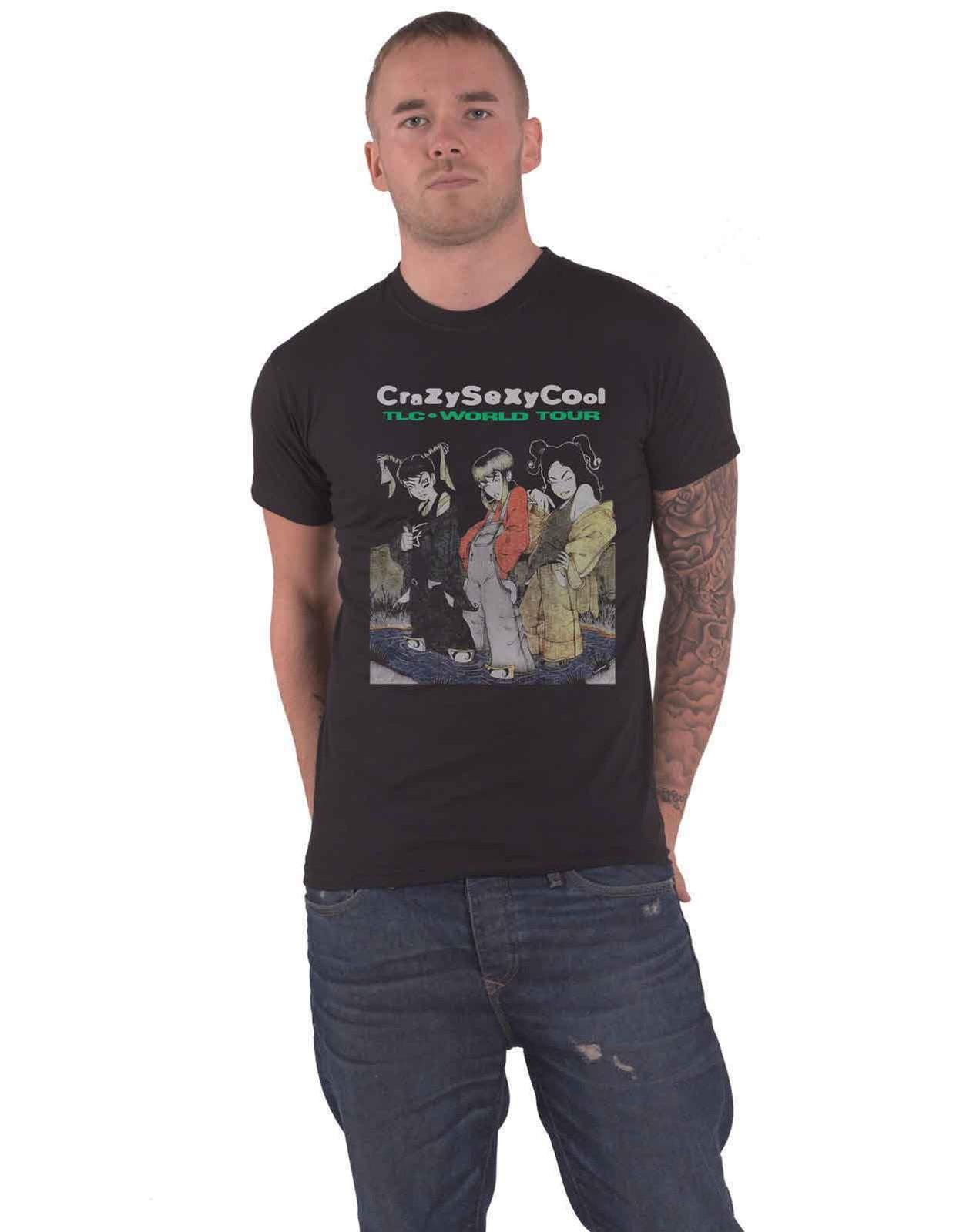TLC T Shirt Crazy Sexy Cool World Tour new Official Unisex Black Size S S
