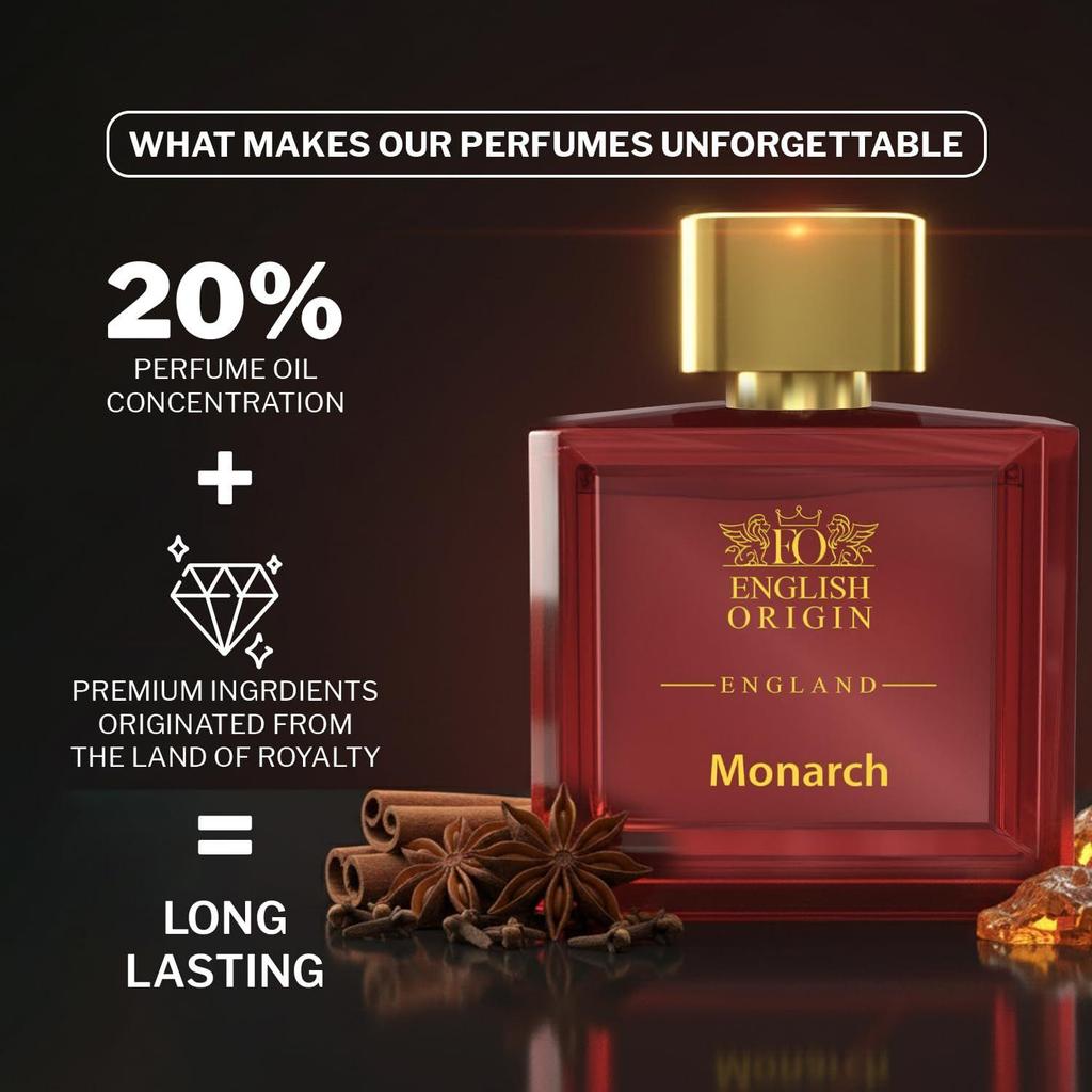 Monarch | Chocolate Musky Spray | Unisex Perfume | Powerful Notes of Chocolate & Amber |