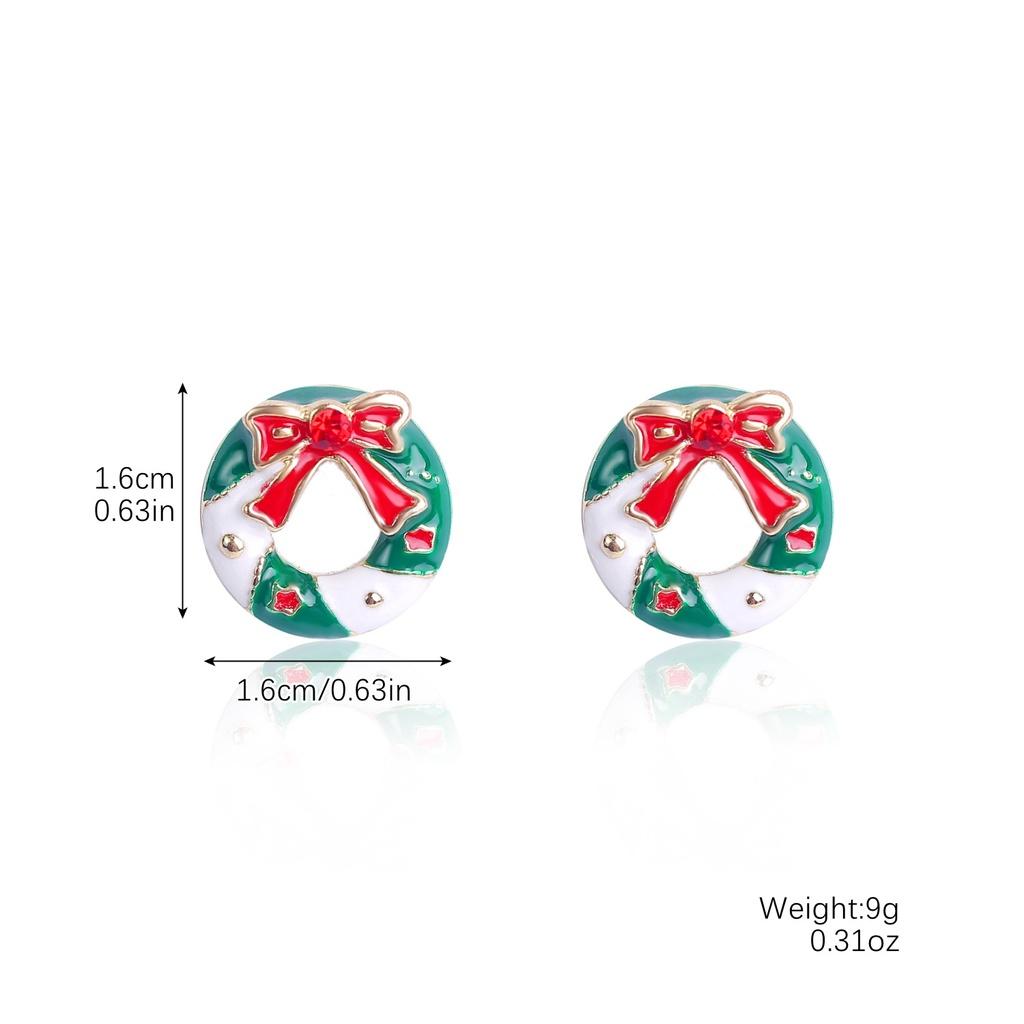 Europäisches und Amerikanisches Weihnachts-Ohrring-Set Funkelnde Diamant-Schneeflocke Glocke Feiertags-Ohr-Accessoires