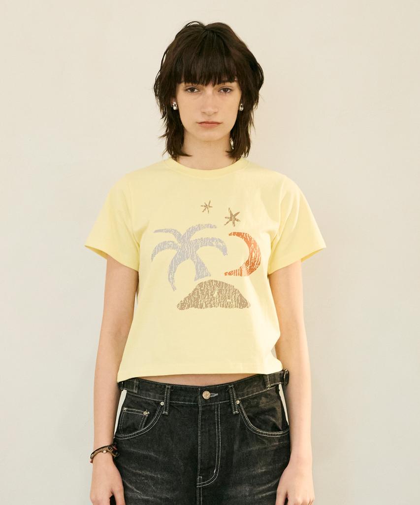 Sseleupe Tropical Short Sleeve Tee Yellow
