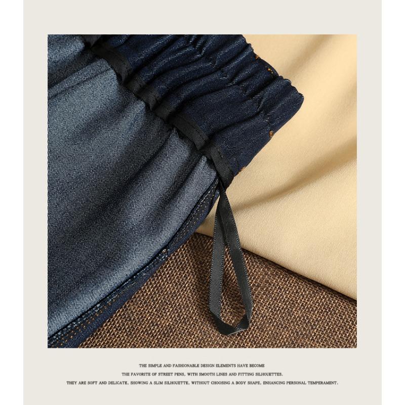 DIMANAF 2025 Autumn Winter Plus Size Women Pants Lady Long Pants Oversized Loose Casual Jeans Bottoms Thick Knitted