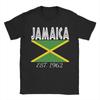 Jamaica EST 1962 Independence Pride Flag of Jamaica TShirt Summer  Vintage T Shirts Cotton Tee Shirt For Unisexs Casual Top Tees