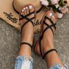 Roman sandals women's summer flat year new thick-soled French high-end soft-soled outer fairy beach shoes