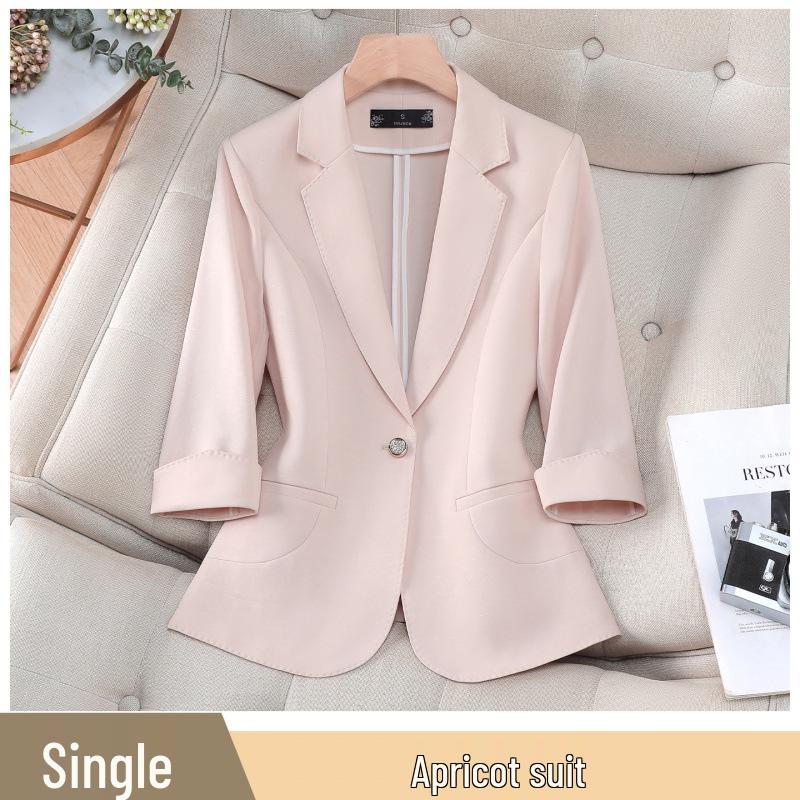 Women's Summer Seven-Sleeve Slim Blazer - Stylish Professional Jacket