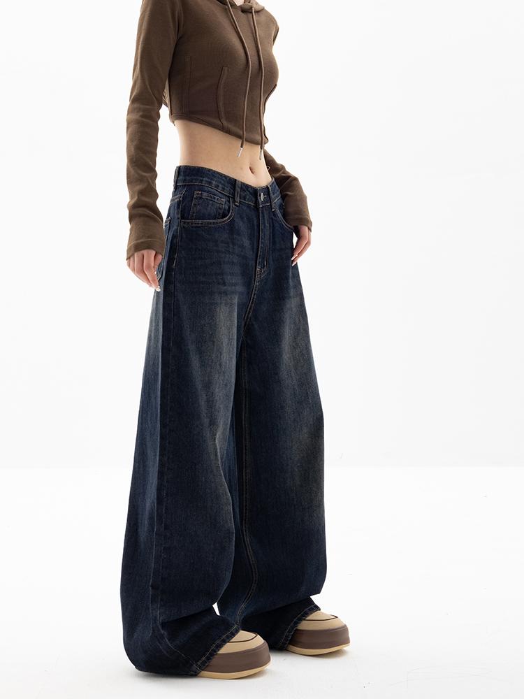 Vintage Streetwear Y2k pantalones vaqueros holgados mujeres Harajuku Retro pierna ancha pantalones vaqueros de gran tamaño moda femenina 90s pantalones vaqueros estéticos